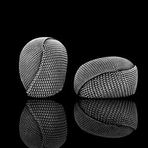 Vintage John Hardy RETIRED Rare Mesh Sculptural Dome Earrings 925 Style 544